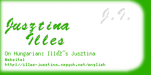 jusztina illes business card